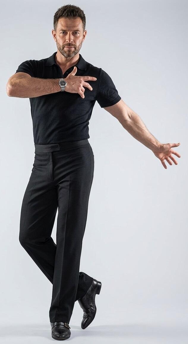 Pantaloni basic LARGHEZZA MEDIA da standard ballo liscio e social dance 7-0005