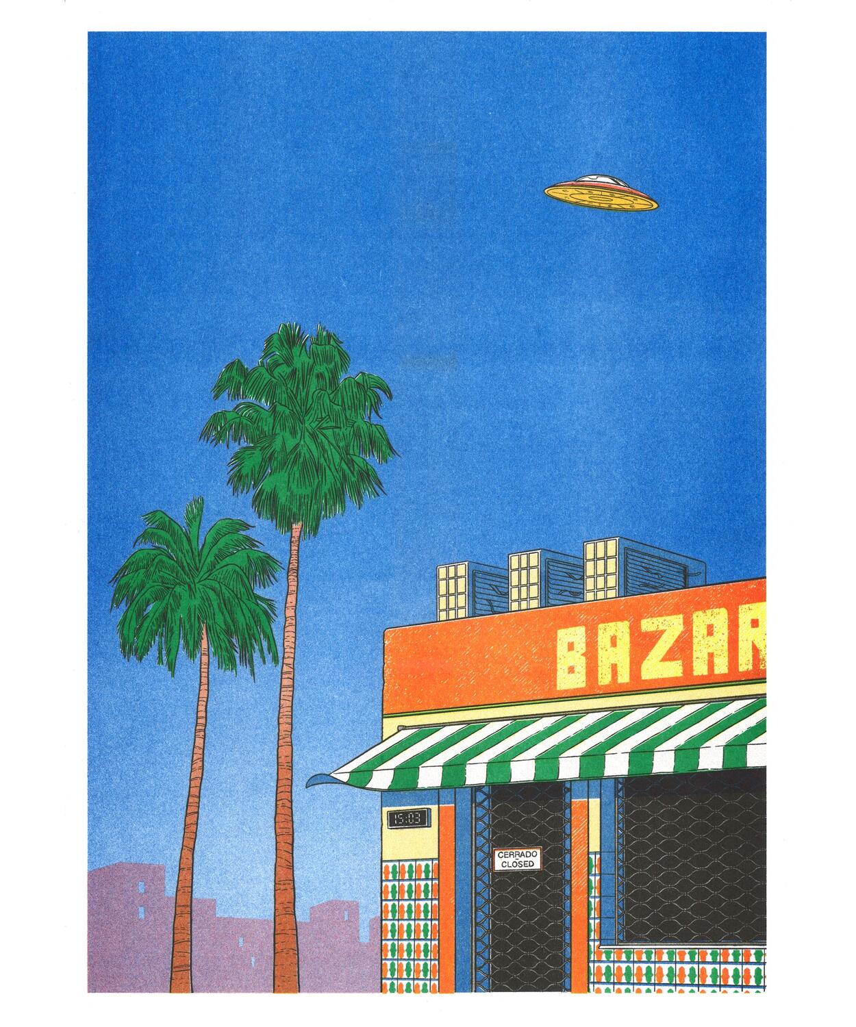 Simon Bailly, stampa fine art A3 (29,7x42 cm): Spain at 3pm