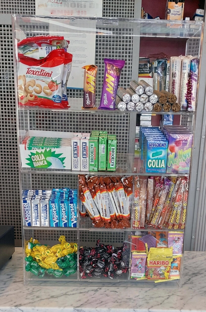 Professional Plexiglass Display Stand – 4 Shelves – Made in Italy