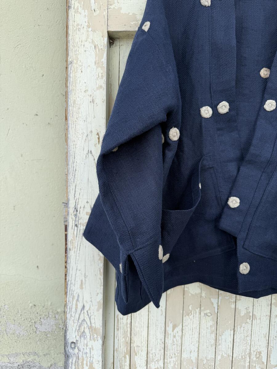 Kimono corto blu scuro