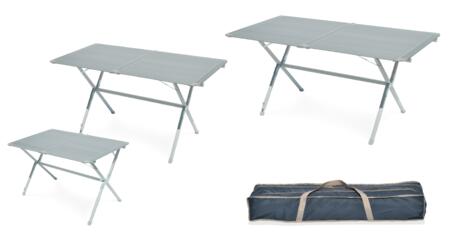 Tavolo Modus in alluminio con ripiano a tapparella