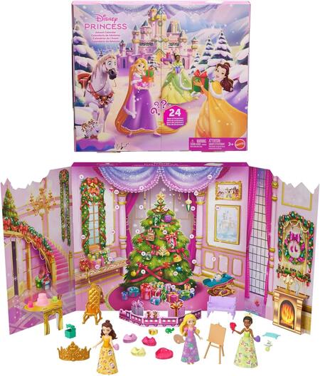 Calendario dell'Avvento Disney Princess 24 giorni di sorprese - Mattel - JFG79 - 3+