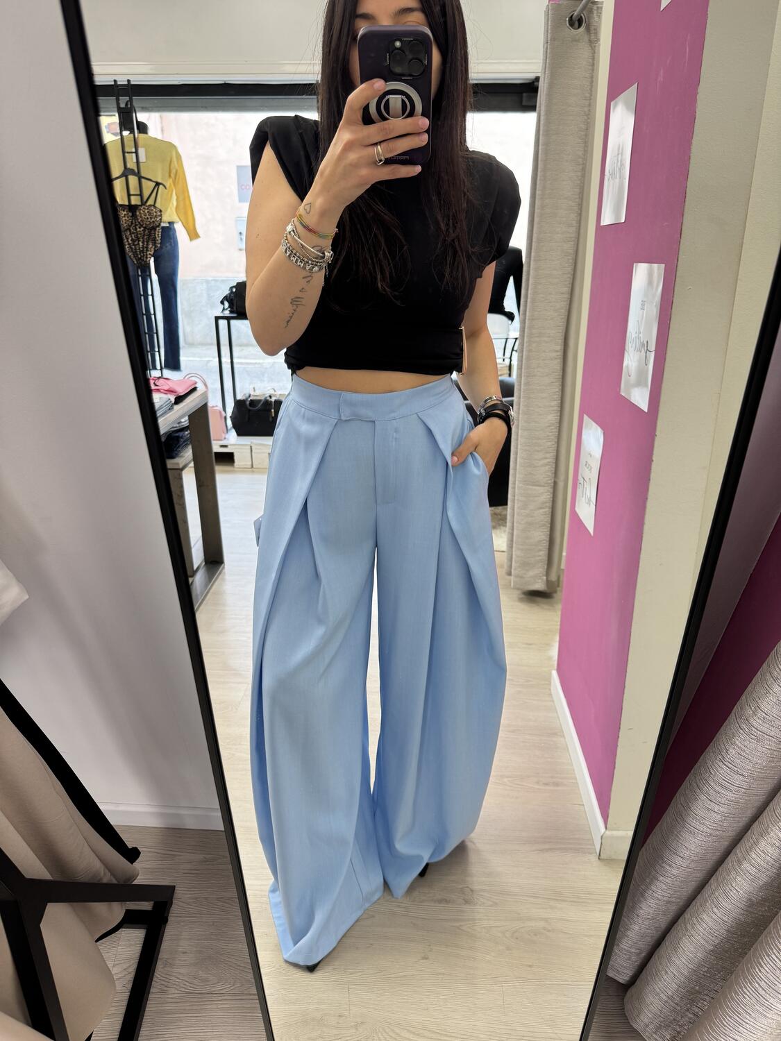 NOVITÀ Pantalone effetto gonna con pence