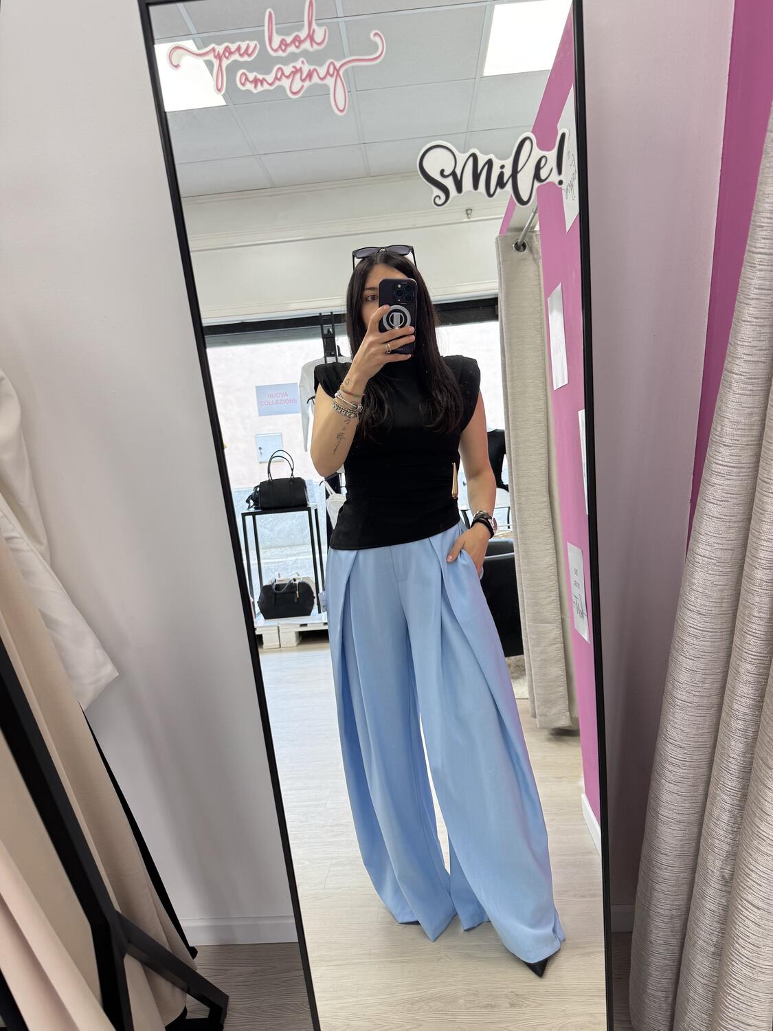 NOVITÀ Pantalone effetto gonna con pence