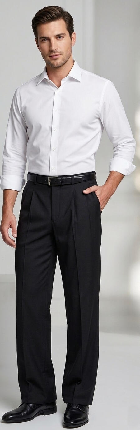 Pantaloni da ballo LARGHEZZA MEDIA con tasche laterali e 2 pences davanti 7-0012U