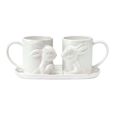 Fade - Set 2 tazze con vassoio - Bunny 