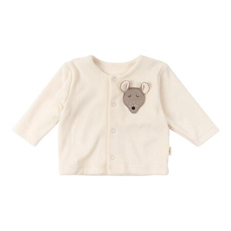 Giacca in spugna ricamata in cotone biologico GOTS