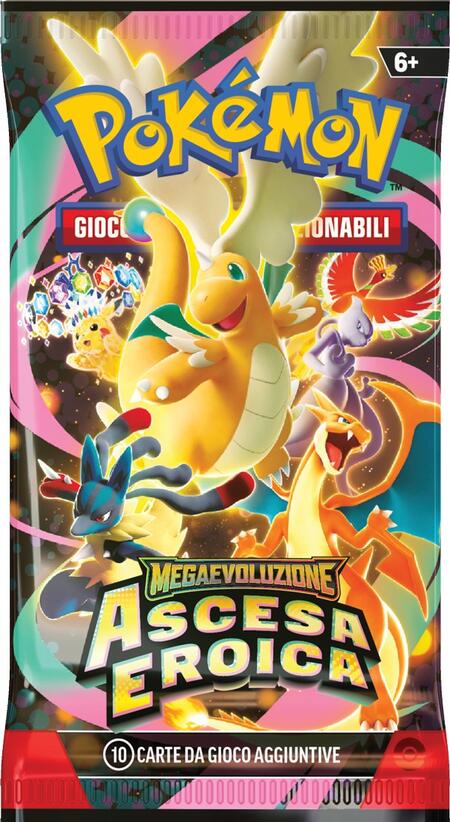 Pokemon Mega evoluzione ascesa eroica (busta da 10 carte) italiano