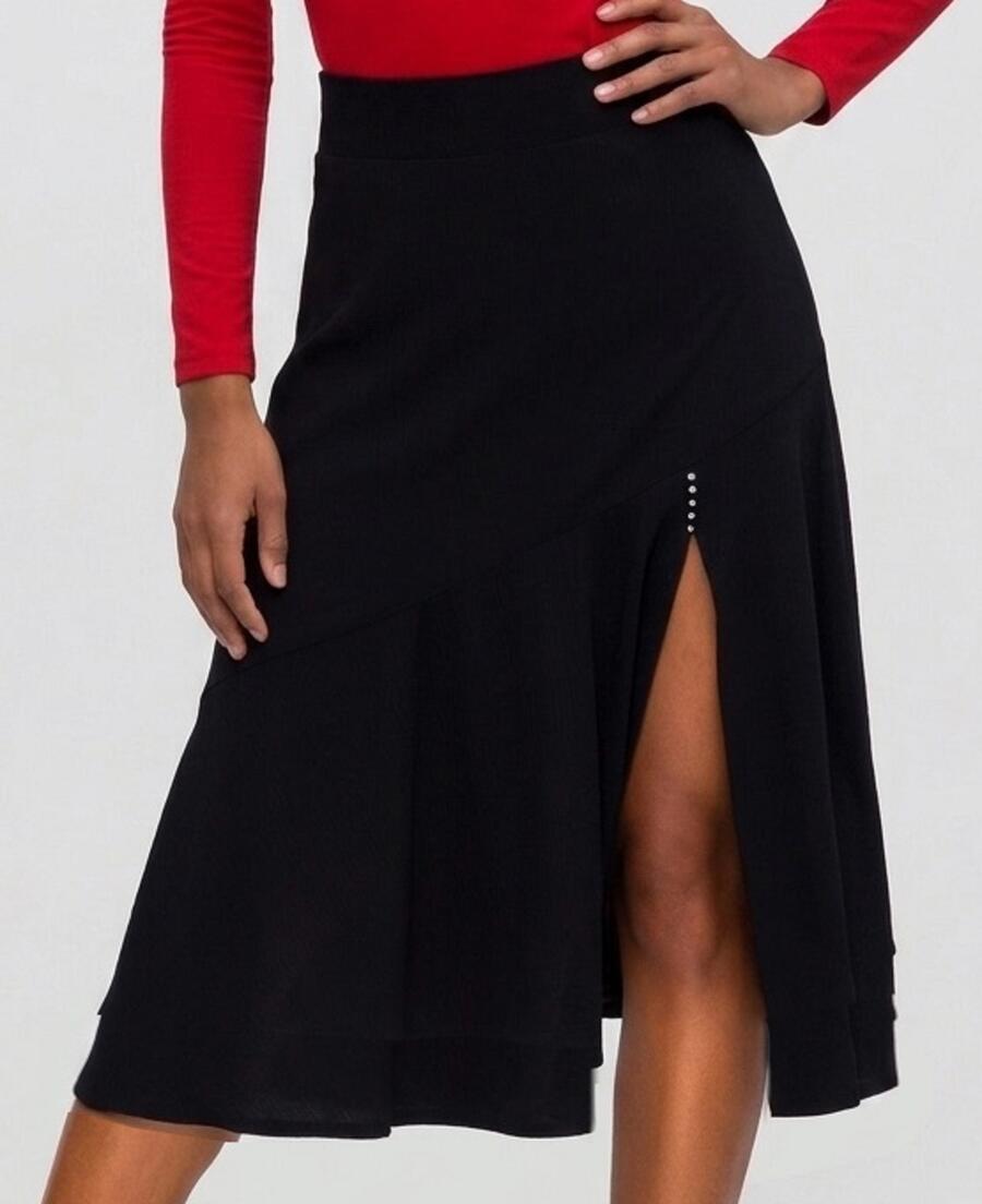 2-0055 Gonna a semiruota con spacco laterale taglia comoda L/XL 