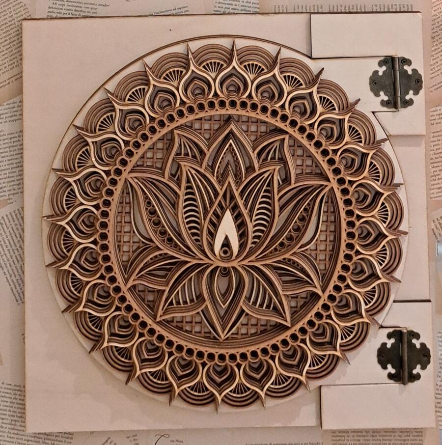 Mandala rotondo effetto 3D