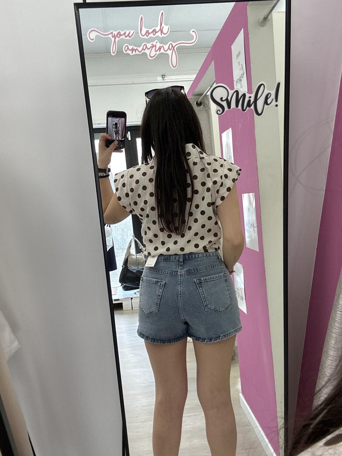 NOVITÀ Shorts in denim effetto gonna