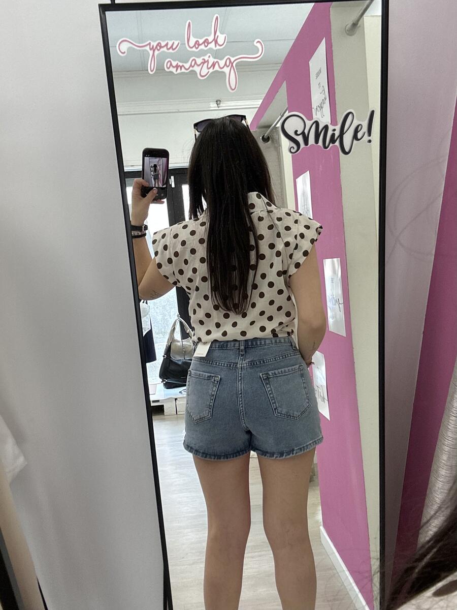 NOVITÀ Shorts in denim effetto gonna