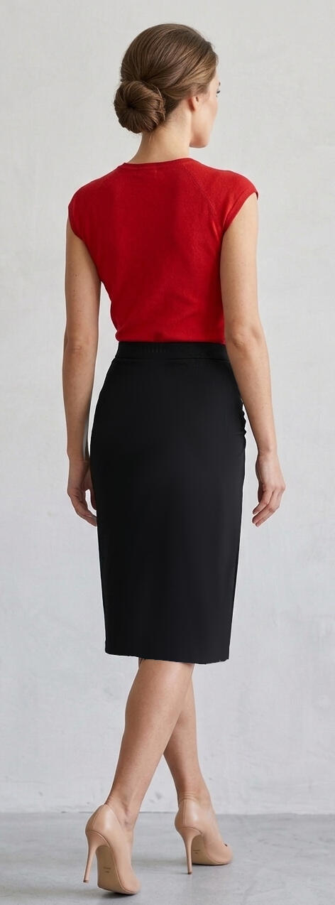 2-004802 ARGENTINE TANGO PENCIL SKIRT WITH SIDE SPLIT WITH DRAWSTRING
