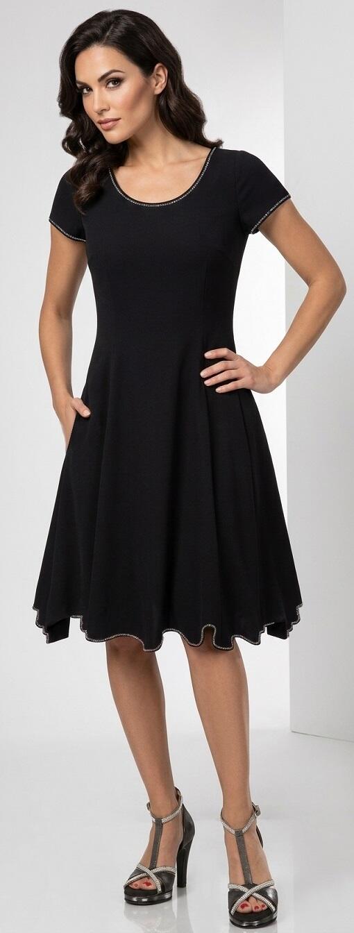 4-0145 Flared ball gown in light technical jersey with shoulder straps XXL version plus sizes