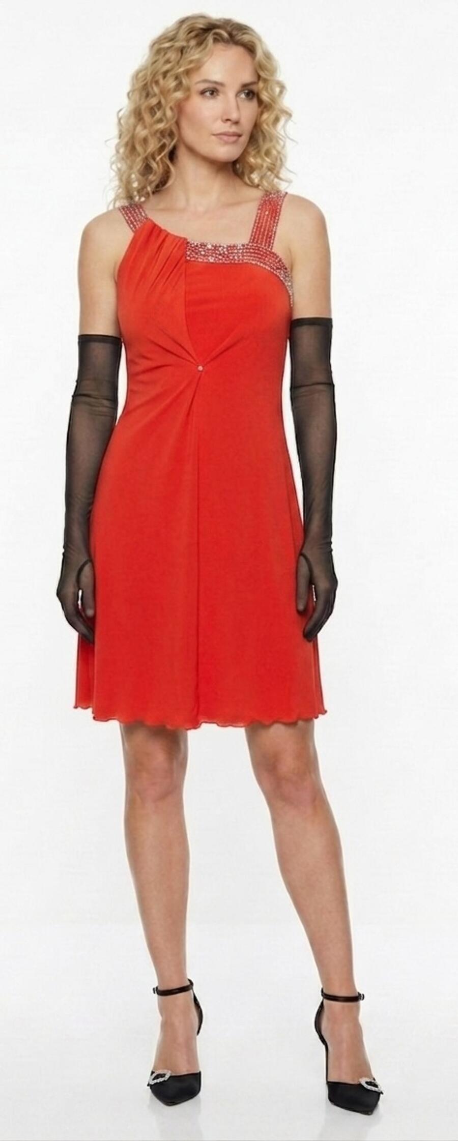 TANGO DRESS WITH SIDE PANEL IN TACTEL 4-0046