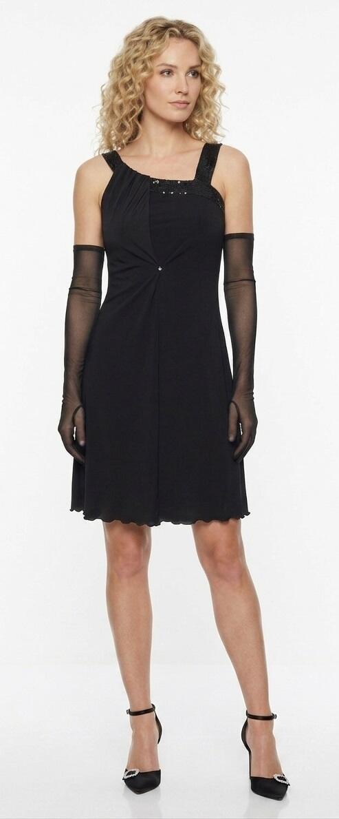 TANGO DRESS WITH SIDE PANEL IN TACTEL 4-0046
