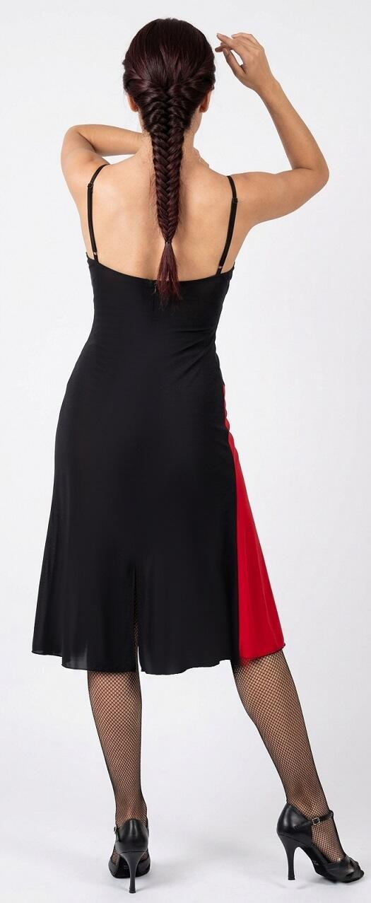 TANGO DRESS WITH TULLE RED INSERTS 4-0007 