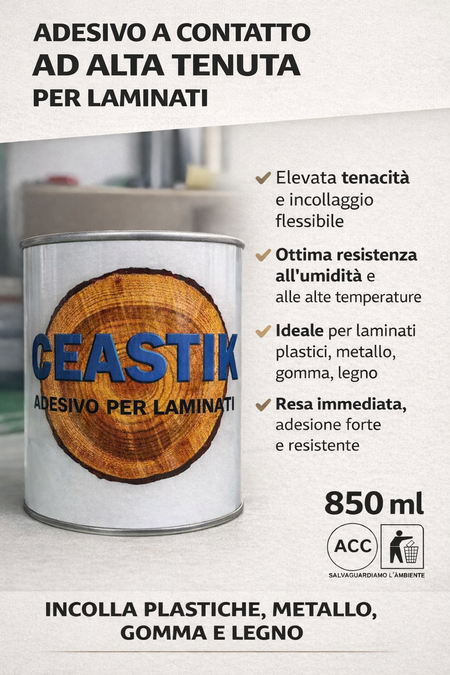 Ceastik Adesivo Colla Universale per Laminati Plastici Legno Truciolati