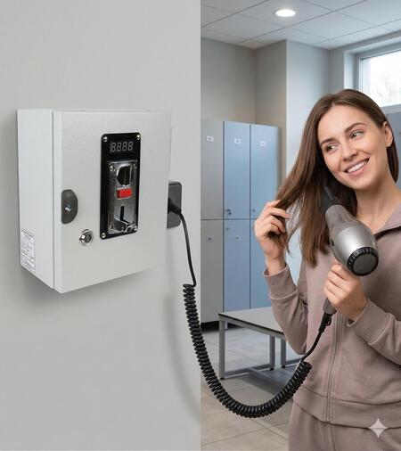Coin-Operated Timer for Hair Dryer – Multi-Coin Controller for Self-Service Use