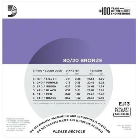 D'Addario EJ13 Custom Light 11-52