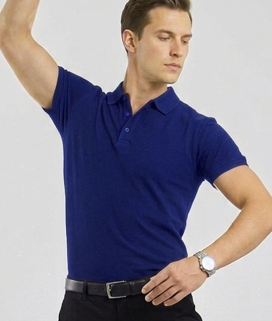 Maglia POLO in tessuto tecnico da ballo colletto polo Tec-fit elastica a maniche corte VARI COLORI 12-0008