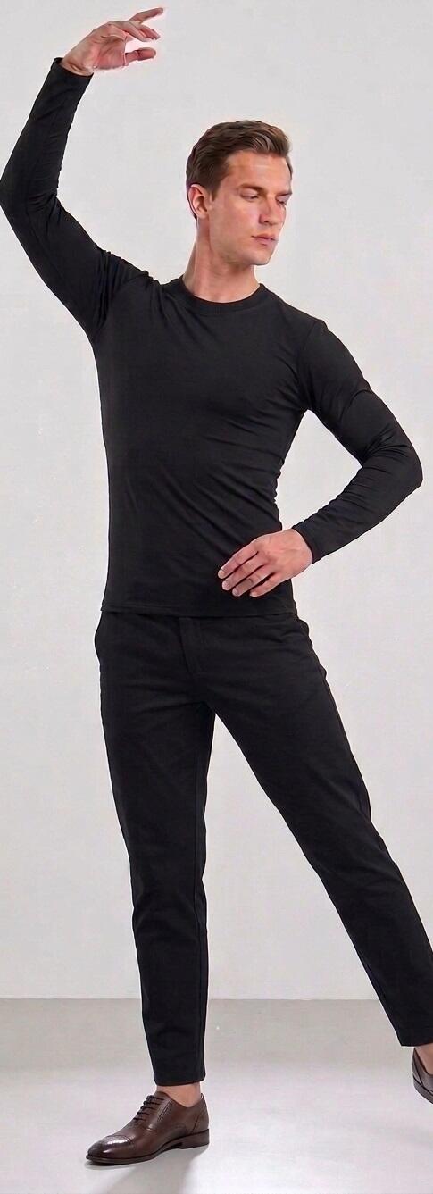 SHIRT FOR DANCE IN FABRIC ELASTIC SLEEVE 12-0001