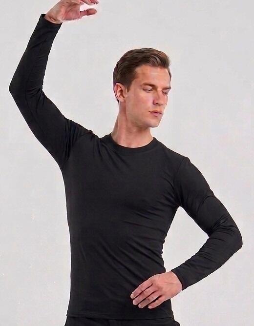 SHIRT FOR DANCE IN FABRIC ELASTIC SLEEVE 12-0001