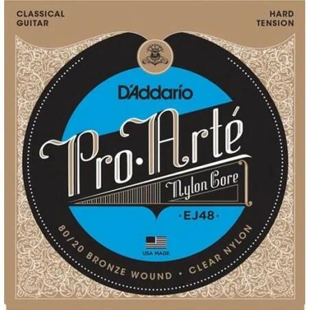 D'Addario EJ48 80/20 Bronze Pro-Arte Nylon Classical Guitar Strings Hard Tension