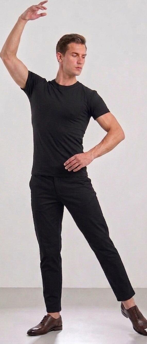  SHIRT FOR DANCE IN FABRIC ELASTIC SHORT SLEEVES 12-0003