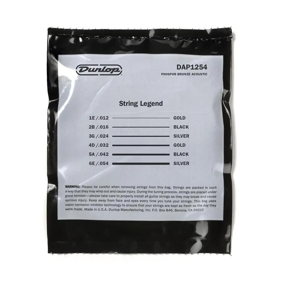 Dunlop DAP1254 Acoustic Phosphor Bronze, Light Set/6