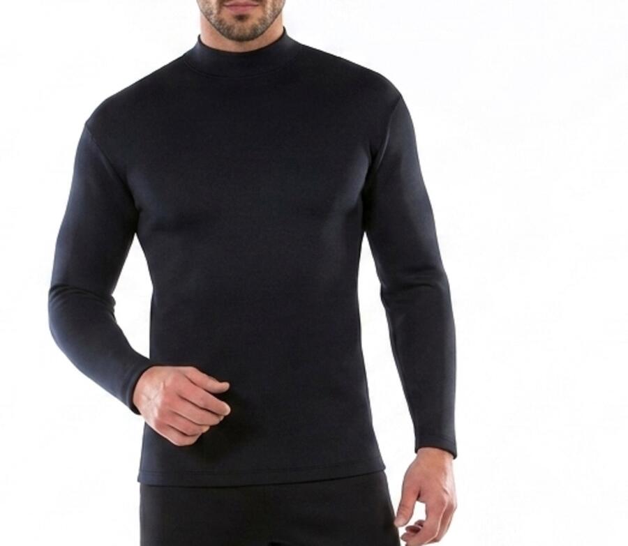 T-SHIRT FOR DANCE LONG-SLEEVED ELASTIC WITH LUPETTO COLLAR 12-0005