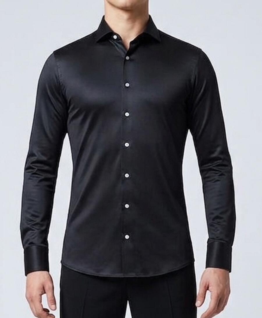 Slim fit dance shirt in stretch technical Lycra fabric 9-0013