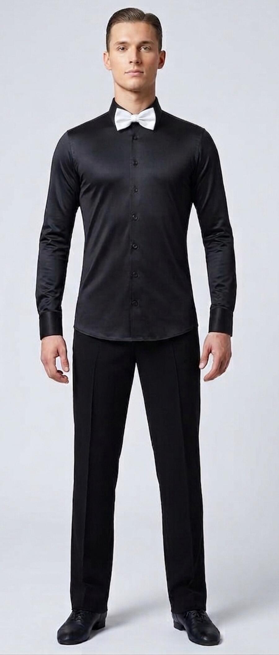 Slim fit dance shirt in stretch technical Lycra fabric 9-0013