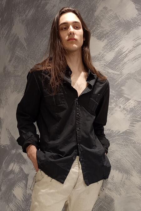 MD75 - Camicia Black wash