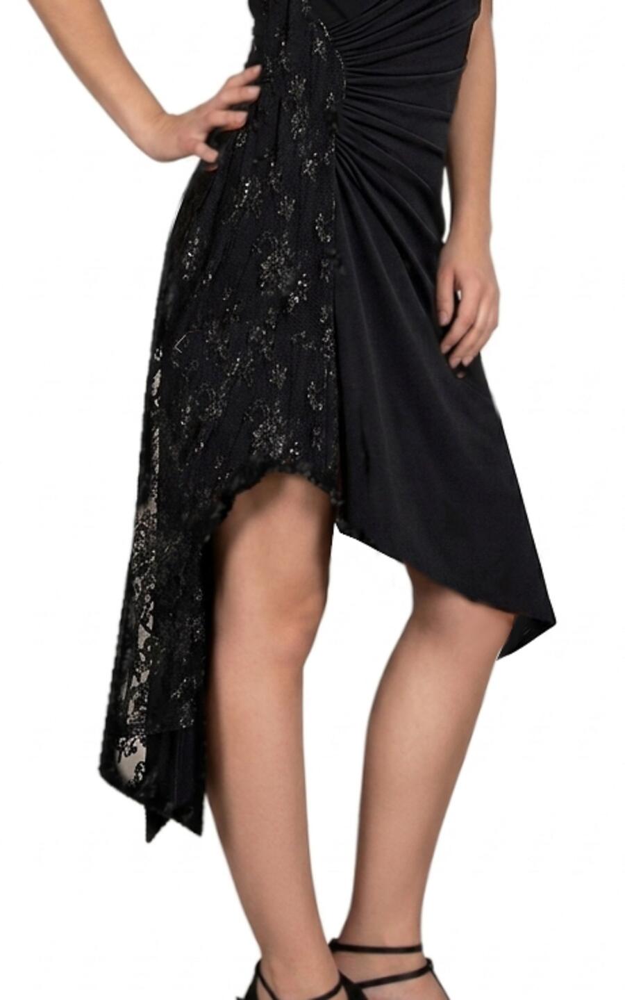 DANCE AND TANGO DRESS WITH ASYMMETRIC CUT WITH DOUBLED SIDE IN LACE 4-0154