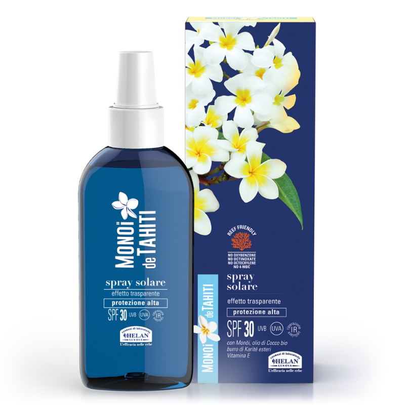 Helan - Monoi de Tahiti Spray solare effetto trasparente SPF 30