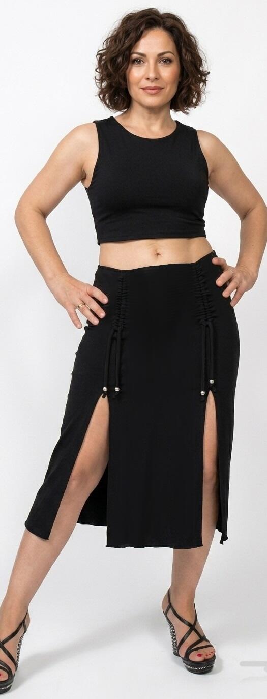 SKIRT TO ARGENTINE TANGO WITH 2 VENTS AND 2 DRAWSTRINGS 2-0012 