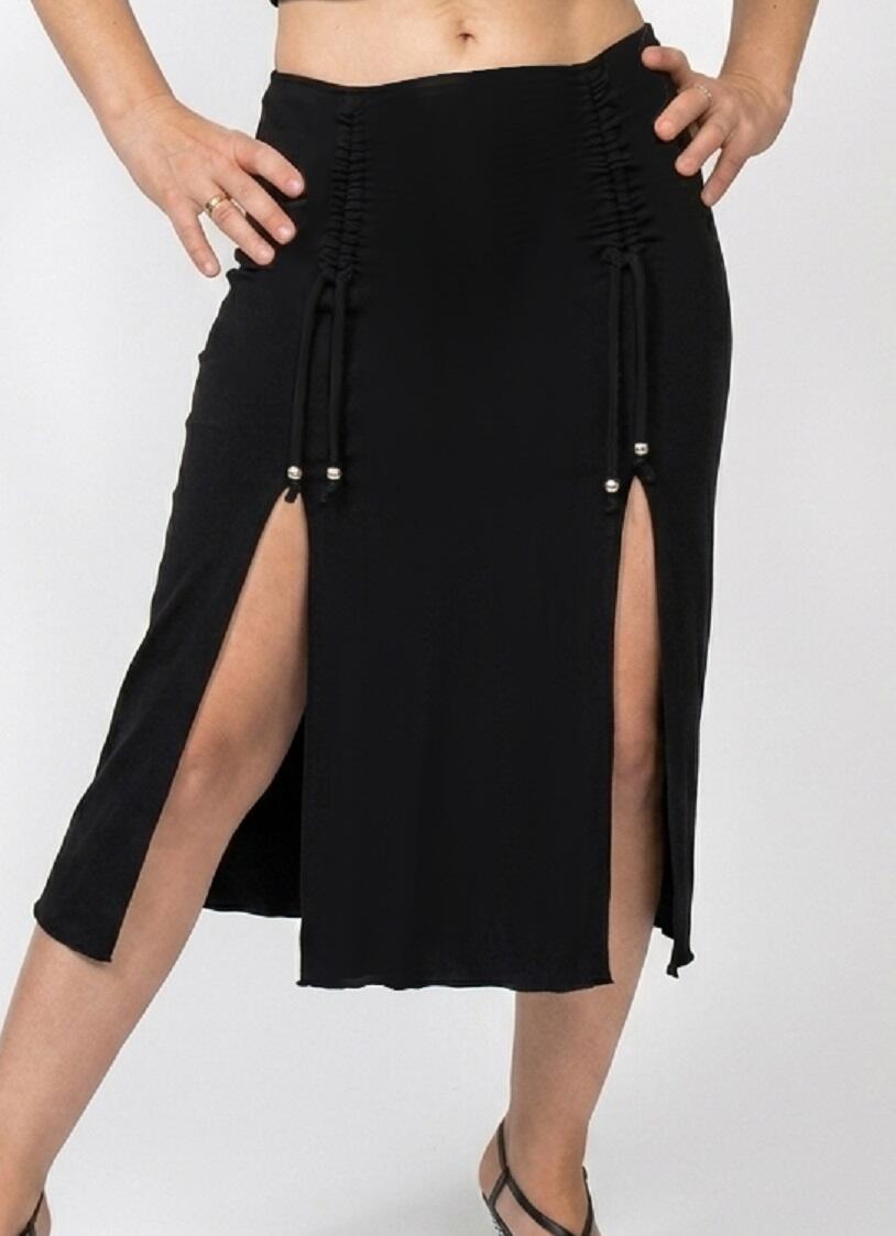 SKIRT TO ARGENTINE TANGO WITH 2 VENTS AND 2 DRAWSTRINGS 2-0012 