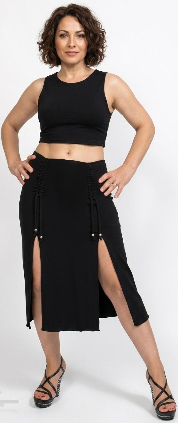 SKIRT TO ARGENTINE TANGO WITH 2 VENTS AND 2 DRAWSTRINGS 2-0012 