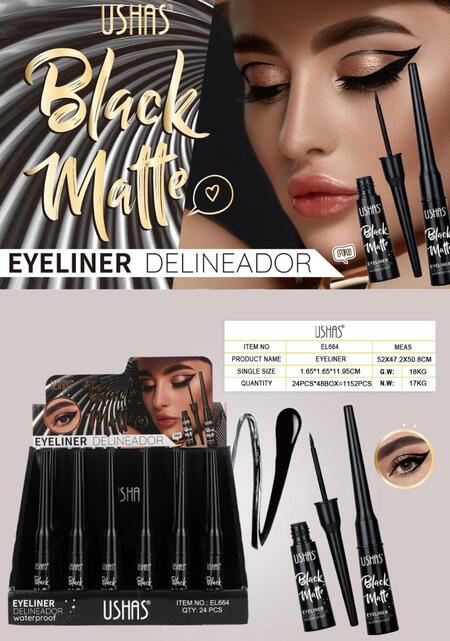 USHAS EYELINER BLACK MATTE [Conf. da 24 pezzi]