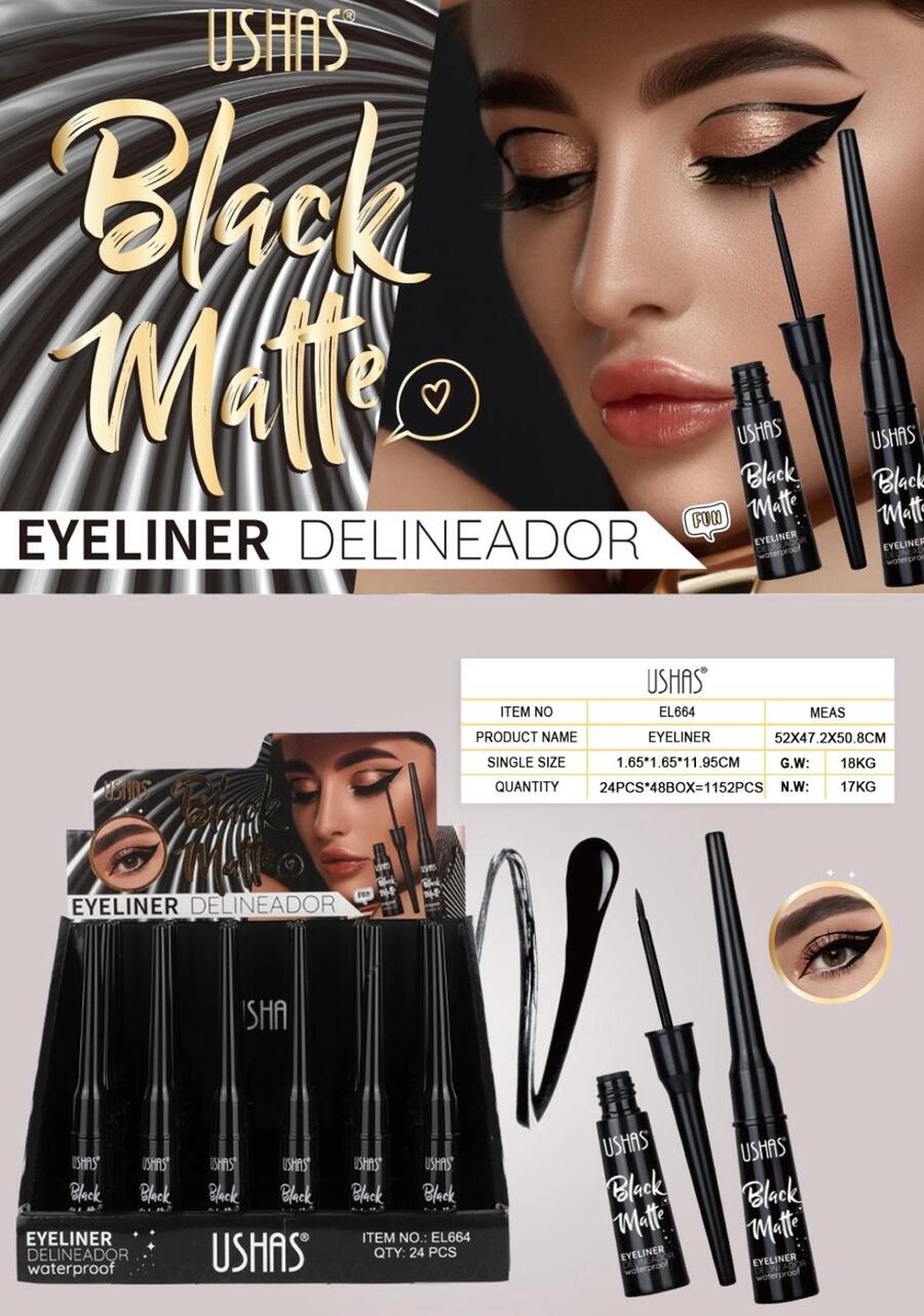 USHAS EYELINER BLACK MATTE [Conf. da 24 pezzi]