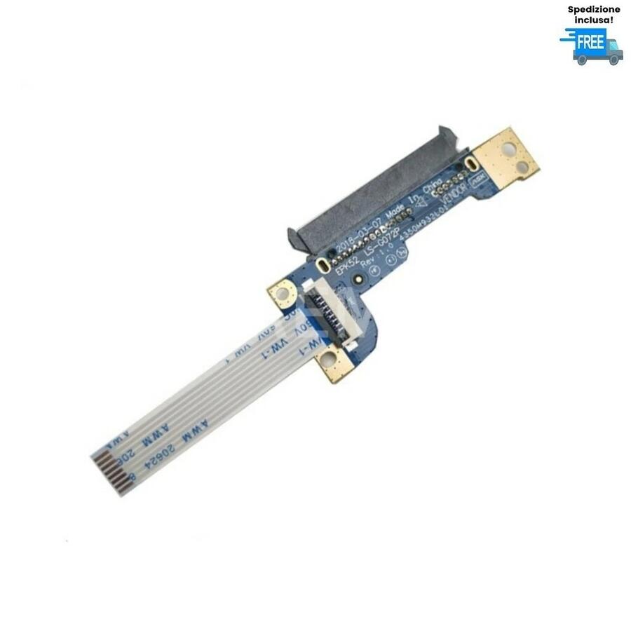 CONNETTORE SATA HARD DISK HP 15-DA 15-DB 250 G7 255 G7 LS-G072P CAVO FLAT INCL.