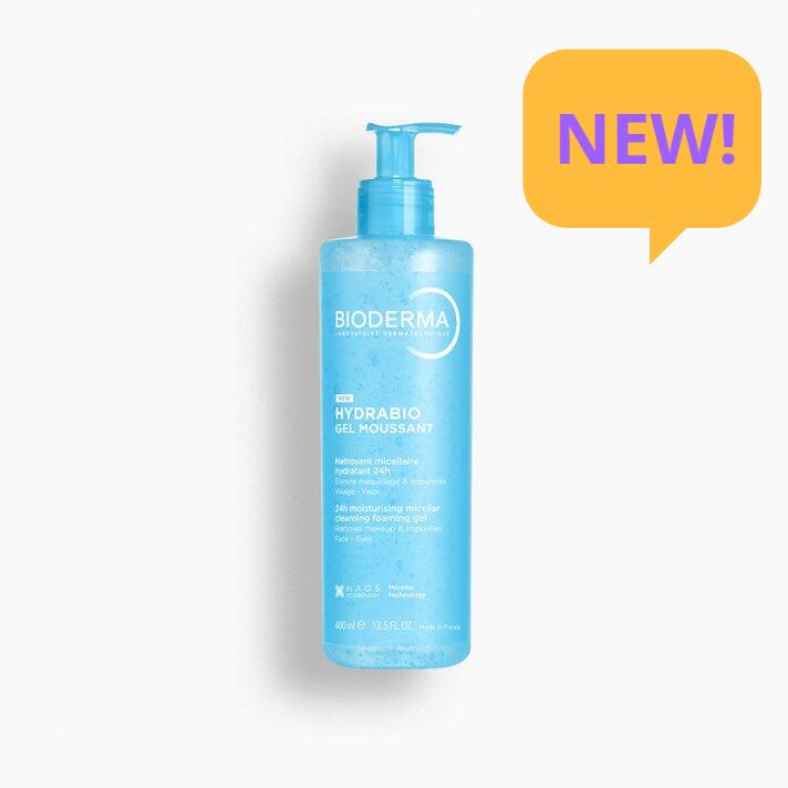 BIODERMA Hydrabio GEL MOUSSANT - Gel detergente 3 in 1 con tecnologia micellare  400 ml