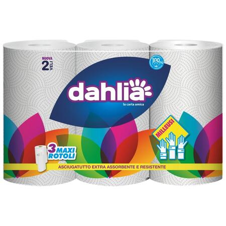 DAHLIA ASCIUGATUTTO 3 ROTOLI 2 VELI (Confezione da 20 pezzi) 
