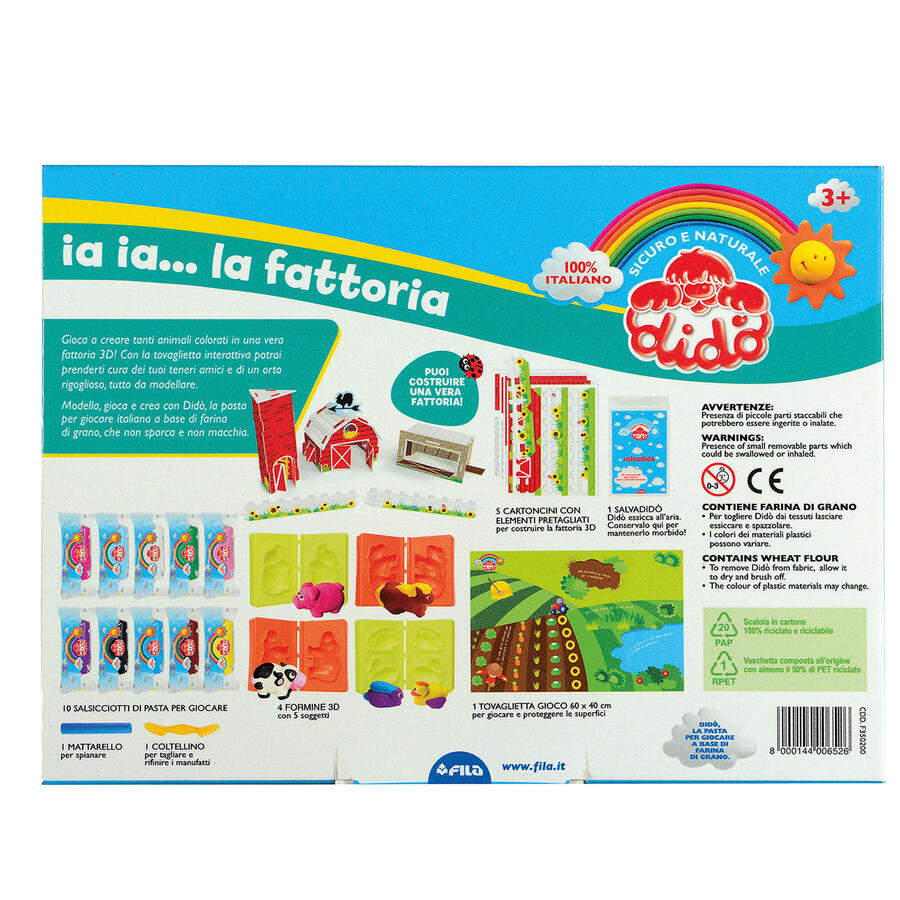 DIDO' FARM 10 salsiciotti, formine e scenario 3D