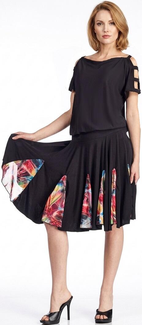 DRESS FOR DANCE A WHEEL WITH INSERTS LYCRA ORANGE 4-0036C