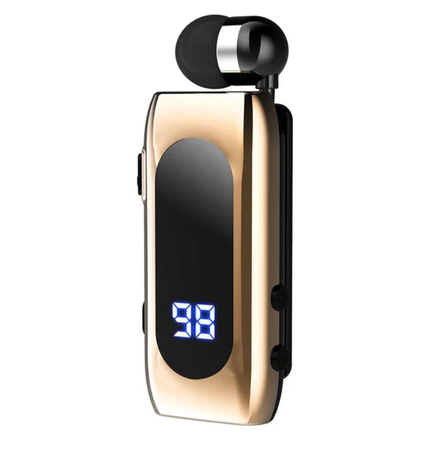 AURICOLARE BLUETOOTH VIBRAZIONE RETRATTILE CUFFIA WIRELESS CLIP iOS ANDROID K55