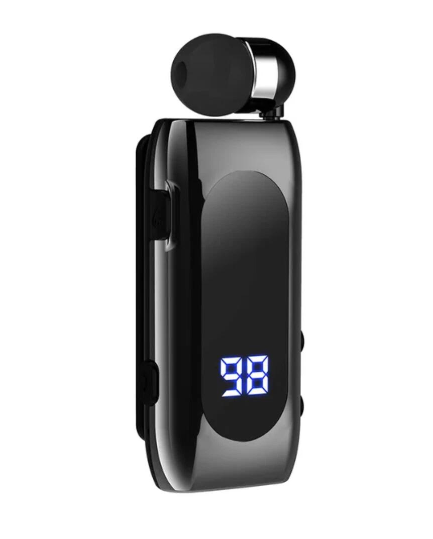 AURICOLARE BLUETOOTH VIBRAZIONE RETRATTILE CUFFIA WIRELESS CLIP iOS ANDROID K55