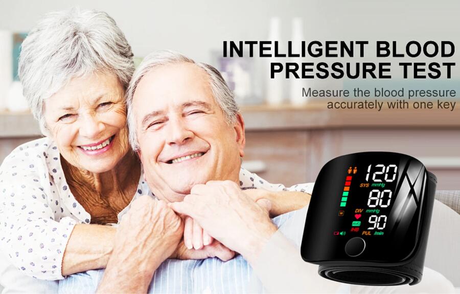 Misuratore Pressione da Polso Sanguigna Sfigmomanometro LCD Indicatore di IHB