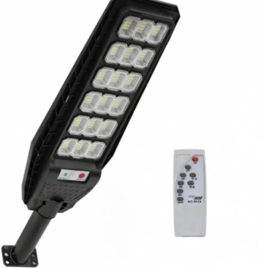 LAMPIONE CON STAFFA 400W LED FOTOVOLTAICO TELECOMANDO SOLARE CREPUSCOLARE IP65